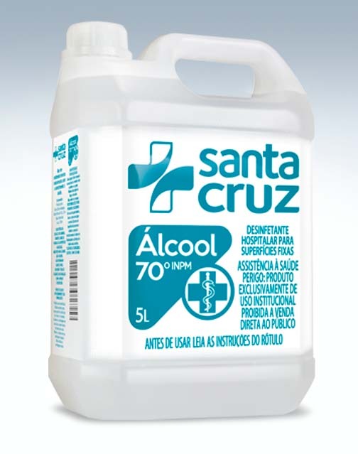 ÁLCOOL GEL 70 500ML SANTA CRUZ - MVT LIVRARIA